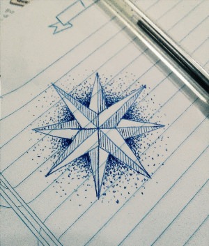 Рисунки звезда ручкой