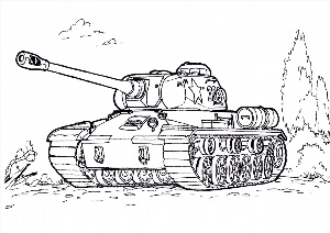 Рисунки раскраски танк