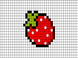 Рисунки по клеточкам ягоды