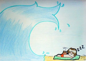 Как нарисовать цунами