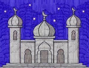 Детские рисунки мечети