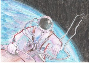 Рисунки с днем космонавтов