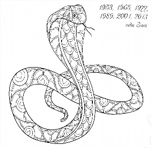 Змея мандала рисунок