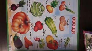 Плакат овощи