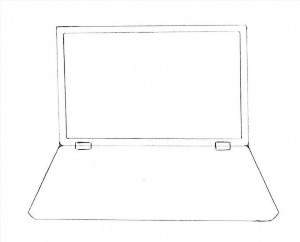 Как нарисовать ноутбук