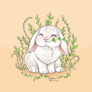 Арт кролик рисунок