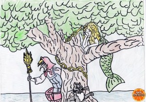 Рисунки карандашом у лукоморья дуб зеленый