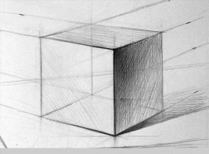 Рисунки карандашом куб