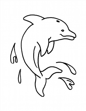 Дельфин маленький рисунок