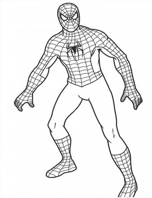 Рисунки раскраски человек паук