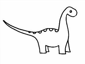 Динозаврик легкий рисунок