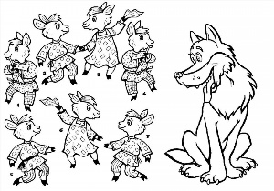 Рисунки карандашом волк и семеро козлят