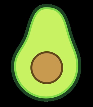 Легкий рисунок авокадо