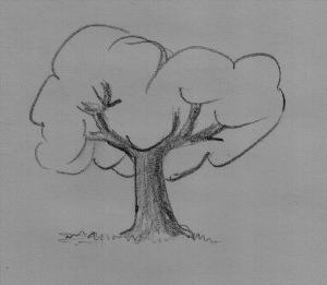 Легкие рисунки дерево