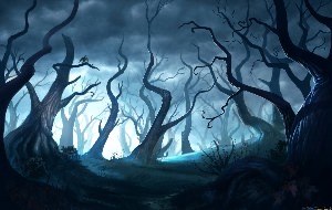 Страшный лес рисунок