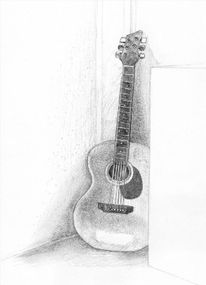 Легкий рисунок гитары