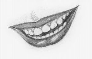 Рисунки карандашом улыбка