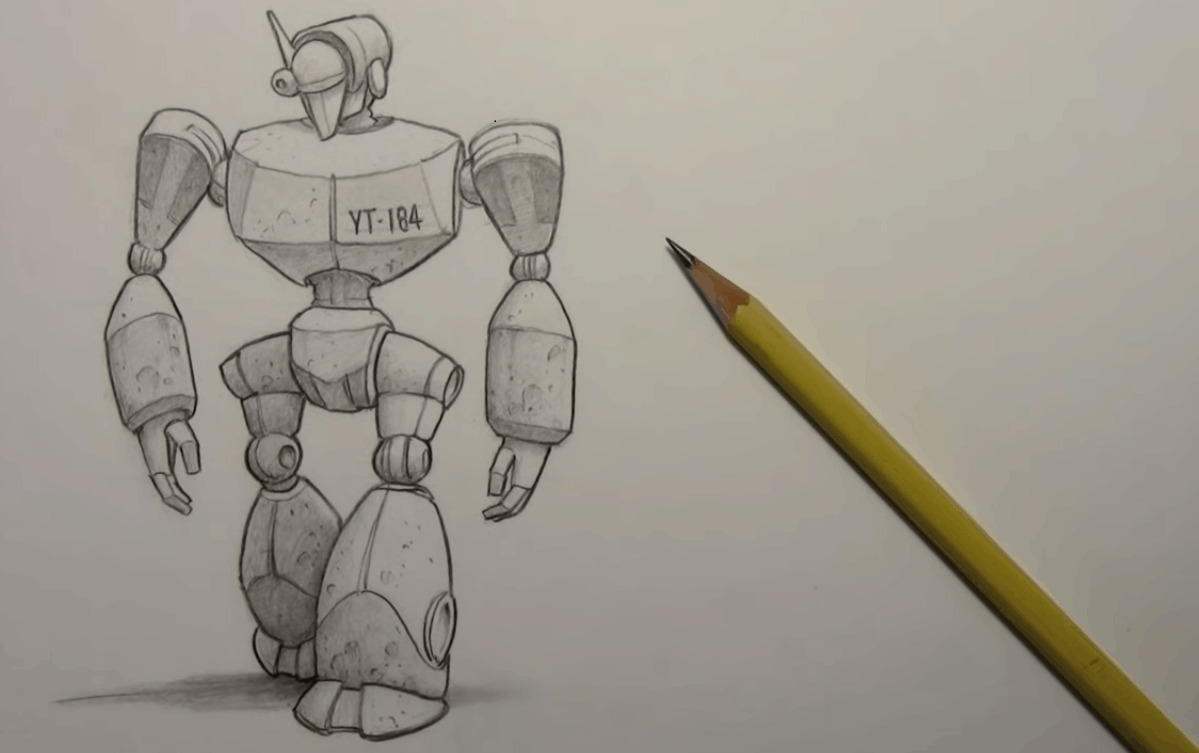 Нарисовать робота 5 класс. Робот рисунок. Рисование робота. Робот рисунок карандашом. Картинки роботов для срисовки.