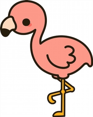 Милый фламинго рисунок