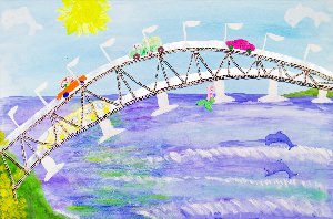 Детский рисунок моста