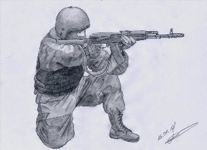 Как нарисовать спецназовца