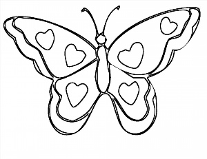 Рисунки раскраски бабочка