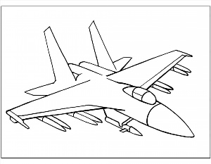 Рисунки раскраски военный самолет