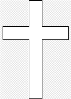 Контурный рисунок крест