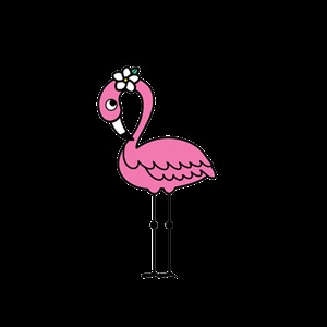 Маленький фламинго рисунок