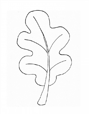 Рисунки карандашом лист дуба