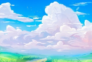 Аниме облака рисунки