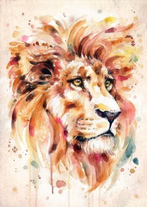 Арт рисунок лев