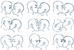 Поцелуй как нарисовать