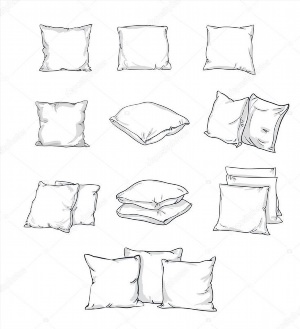 Как нарисовать подушку