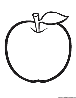 Рисунок яблоко раскраска