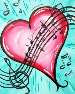 Рисунок на тему с музыкой в сердце