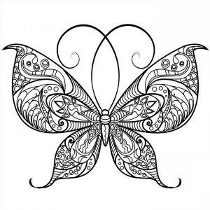 Сложный рисунок бабочки