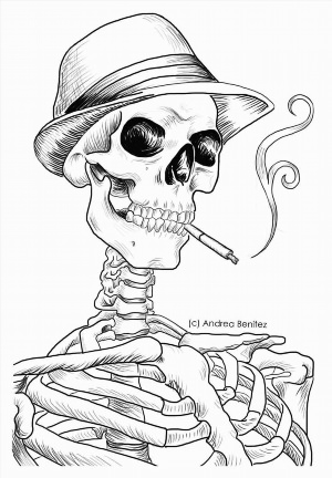 Рисунки карандашом скелет