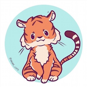 Милый тигр рисунок
