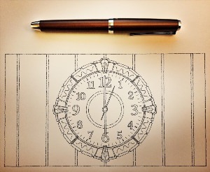 Рисунки часы ручкой
