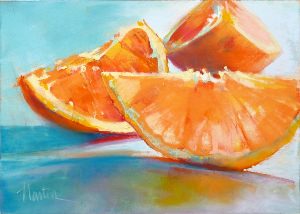 Апельсин рисунок акварелью