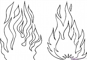 Рисунки карандашом пламя
