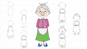 Легкие рисунки для бабушки
