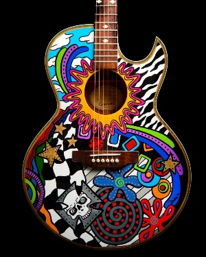 Гитара рисунки красивые